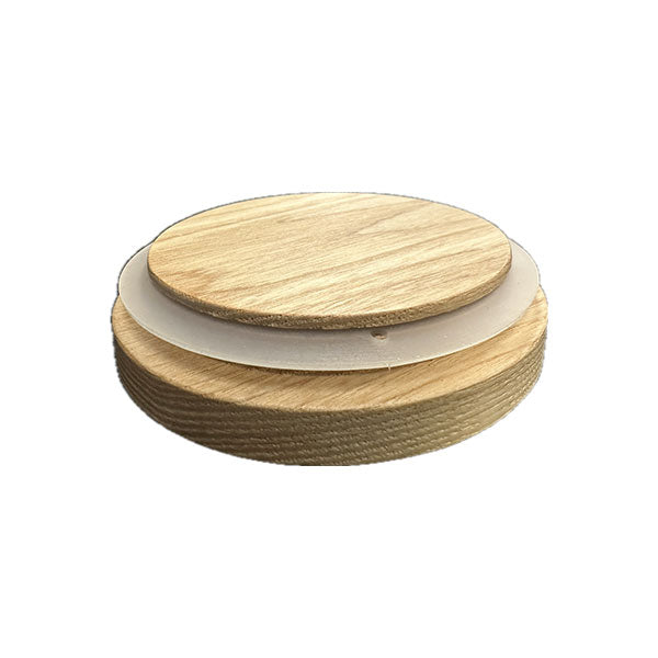 Candela Tumbler Lids - Natural Ashwood - Medium (without hole)