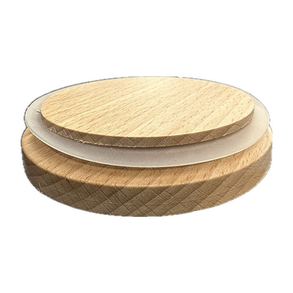 Candela Tumbler Lids - Natural Beech - X-Large (without hole)